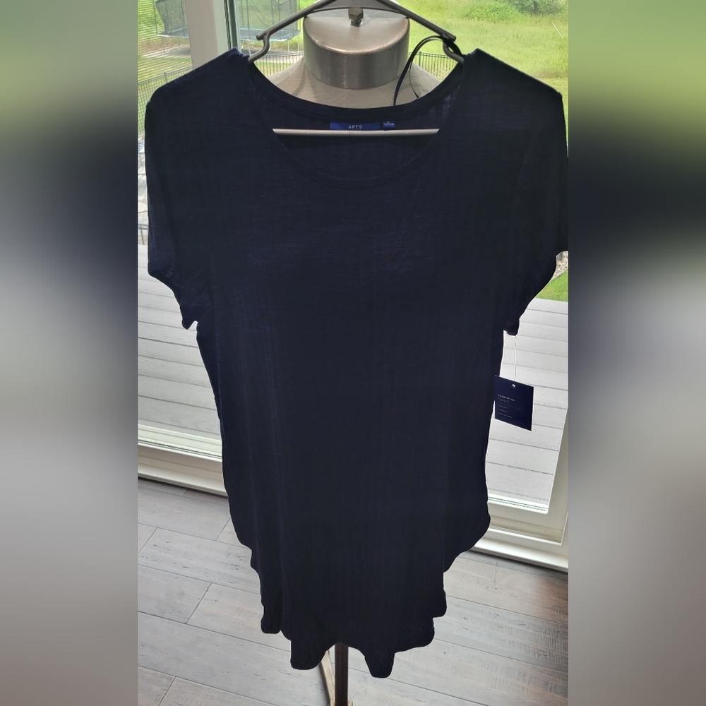 Apt 9 Short Sleeve Navy L